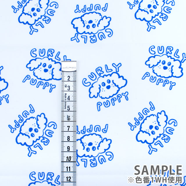 生地 FiN tex-フィンテックス- CURLY PUPPY 約140cm幅×50cmカット(OKF-032) 1WH.オフ 09Ae06_